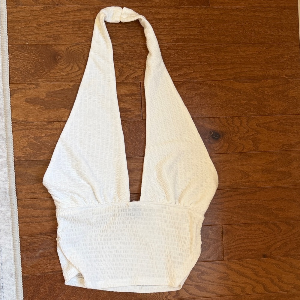 White Halter Top